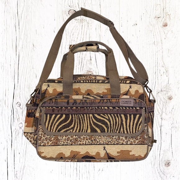 Pioneer Express Safari Animals Travel Bag with Removable and Adjustable Straps - Picture 1 of 9